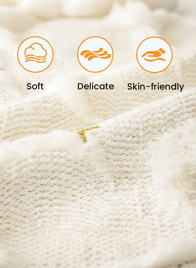 عالية الجودة أغطية وسائد رمضانية منسوجة، مقاس 18×18 بوصة، طقم من قطعتين، بيج اللون، مطرزة، أغطية وسائد رمضانية، أغطية وسائد عيد مبارك، مزينة بزخارف القمر والنجوم، مناسبة للمنزل والأريكة والحديقة - Image 4